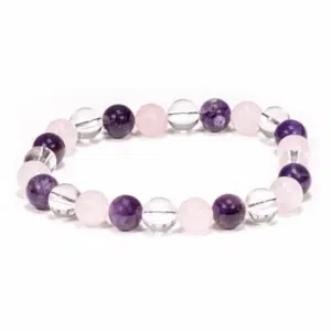 8mm Gemstone Bracelet with Gift Box - Golden Triangle (I)