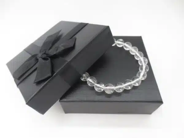 8mm Gemstone Bracelet with Gift Box - Rock Crystal