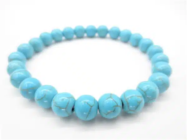 8mm Gemstone Bracelet with Gift Box - Turquoise