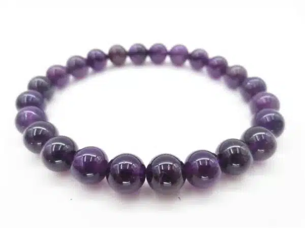 8mm Gemstone Bracelet without Gift Box - Amethyst