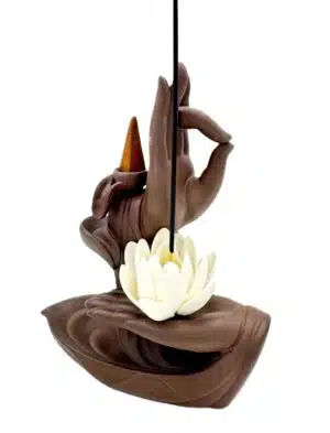 Backflow Incense Burner Hands with Lotus Flower