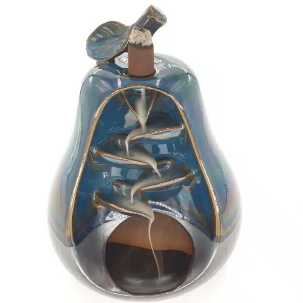 Backflow Incense Burner Pear Dark Blue