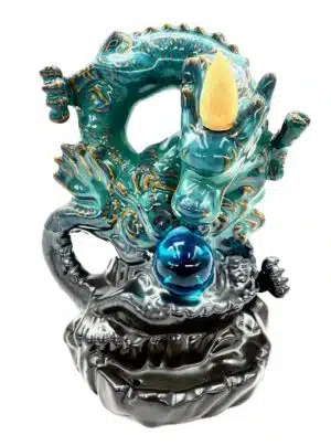 Backflow Incense Holder - Dragon Burner Moss Green