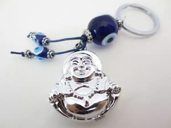 Blue Evil Eye Keychain with Buddha II Set of 6