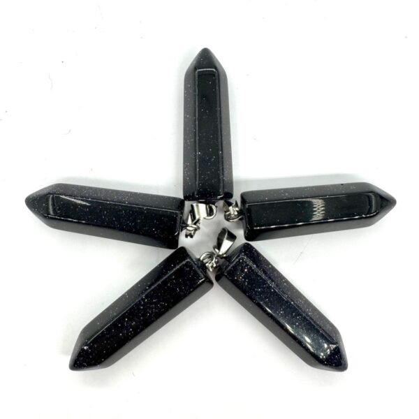 Blue Sandstone Pendant Arrow Set (5pcs)