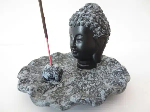 Buddha incense holder grey