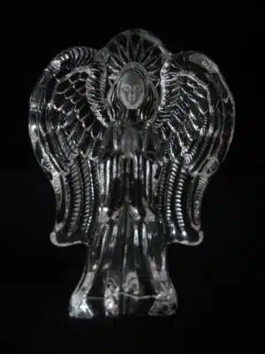 Crystal statue angel praying