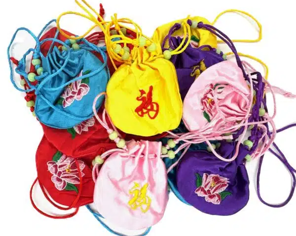 'FU' Lucky Lotus Jewellery Pouch (12 pieces)