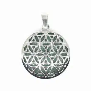 Gemstone Flower of Life Pendant - Aventurine