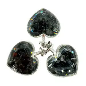 Gemstone Heart Pendant - Onyx (3pcs)