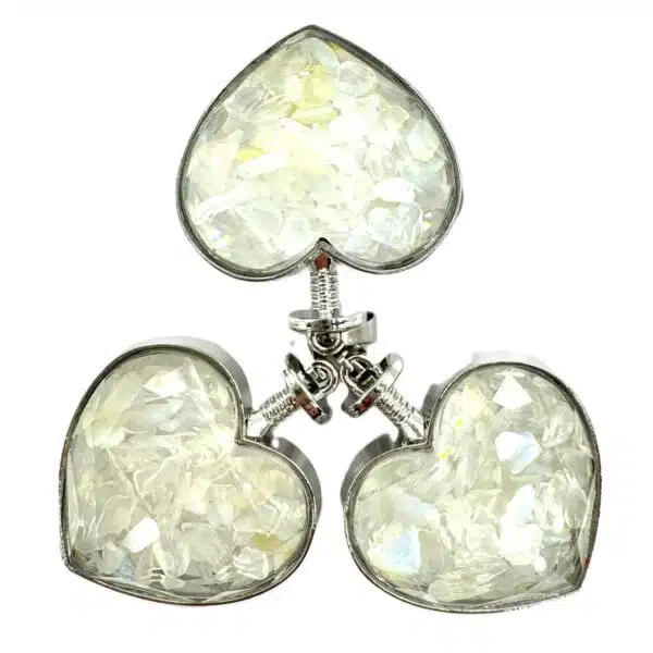 Gemstone Heart Pendant - Opal (3pcs)