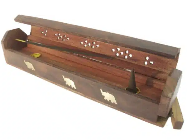 Incense Box Luxury Wood - Elephant (2 pieces)