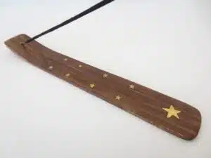 Incense holder traditional wooden plate Star