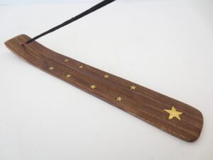 Incense holder traditional wooden plate Star