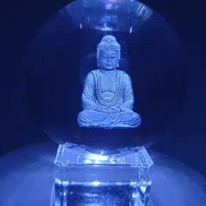 Kristal Laser Ball Meditation Buddha 6 cm