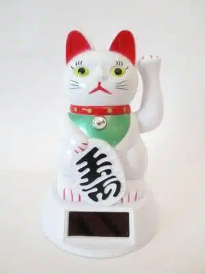 Lucky Cat solar light White (medium)