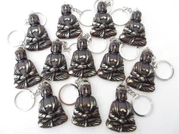 Meditation Buddha keyhanger brown