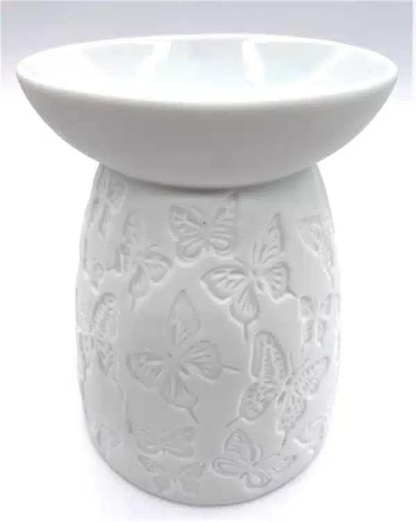 Oil burner white Butterflies