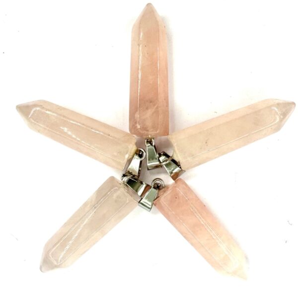 Rose Quartz Pendant Arrow Set (5pcs)