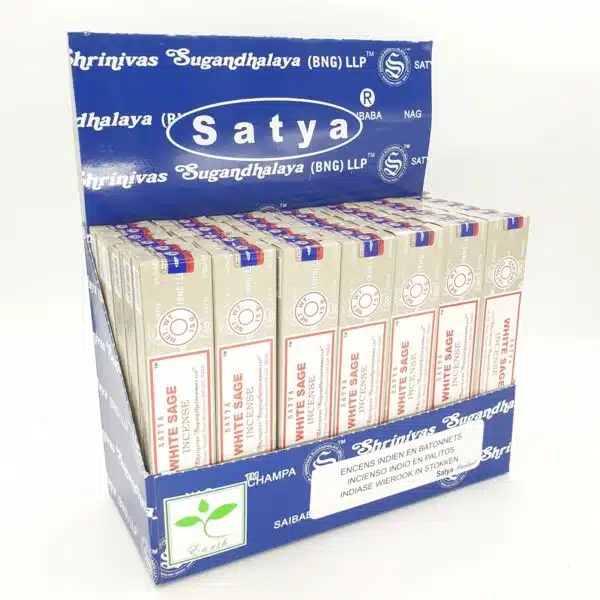 Satya Incense Earth Display - White Sage (15g, 42pcs)