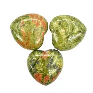 Unakite Heart Pendant with gift bag