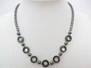 White haematite necklace