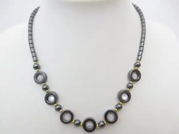 White haematite necklace