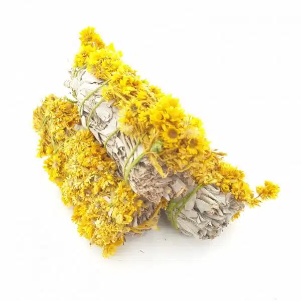 White Sage & Verbascum Yellow Smudge 12cm (3 x 30-40 grams)