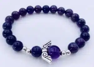 Wholesale Gemstone Bracelet - 8mm Amethyst Angels Bracelet