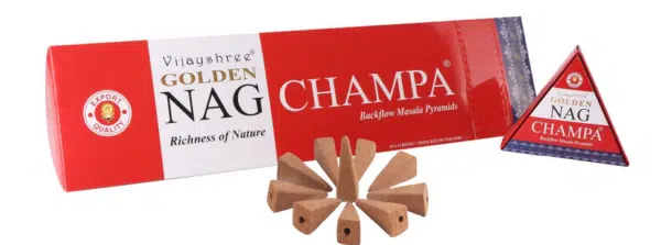 Wholesale - Golden Nag Champa Backflow Masala Pyramid Cones