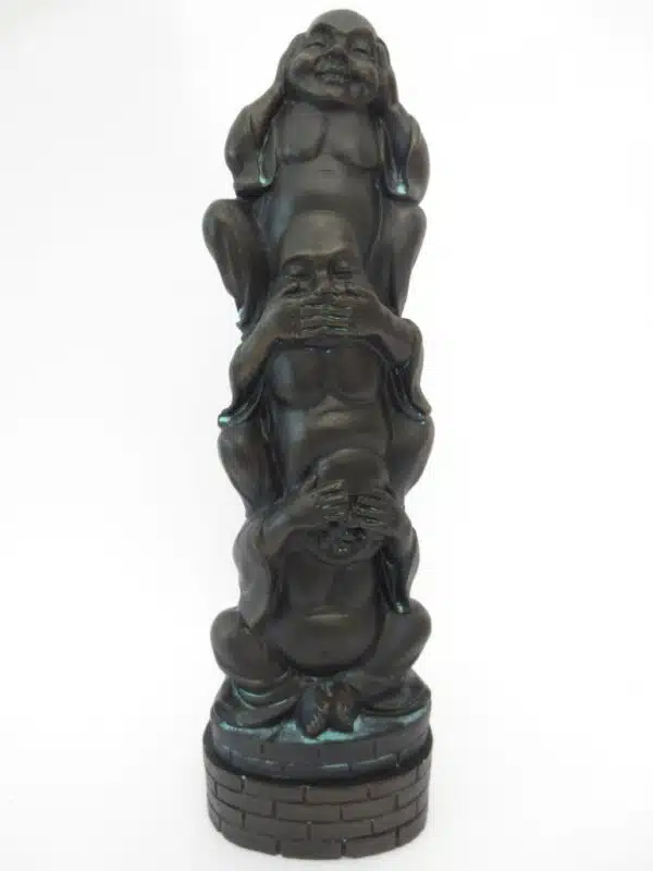 Wholesale - Hear, See, Silence Buddha Incense Tower black