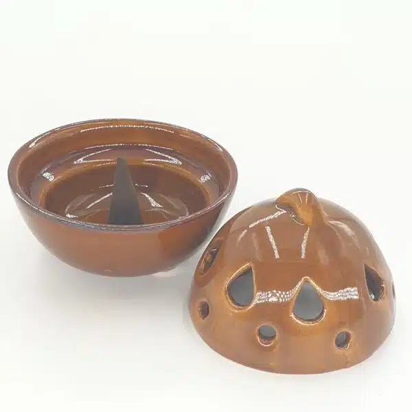 Wholesale - Small cone incense burner brown