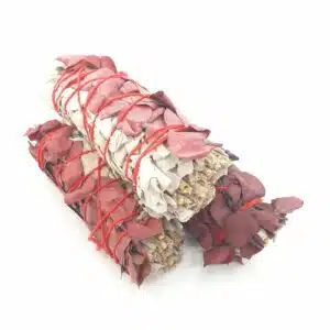 Wholesale - White Sage & Eucalyptus Red Smudge 12cm (3 x 40-50 grams)