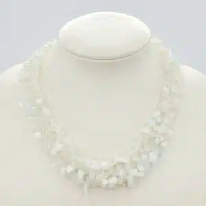 Wholesale - Wide stone necklace Opalite