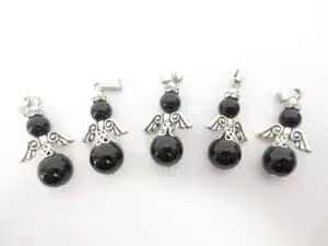 Angel Gemstone Pendant Set (5pc) - Onyx