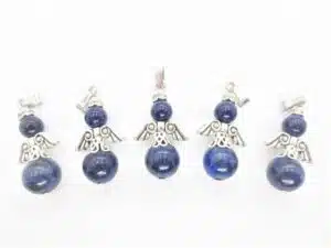 Angel Gemstone Pendant Set (5pcs) - Lapis Lazuli