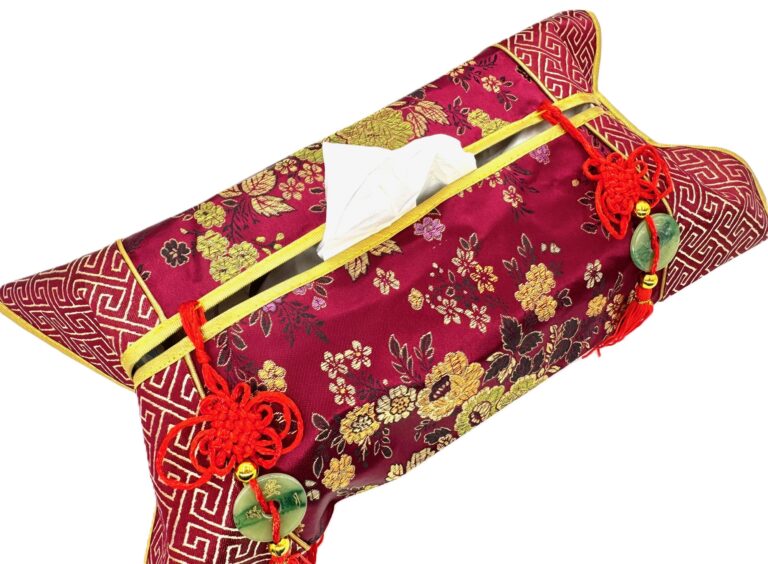 Chinese Tissue Box Cover - Purple