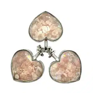 Gemstone Heart Pendant - Rose Quartz (3pcs)