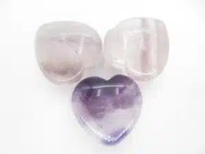 Gemstone Heart with Gift Bag - Fluorite (3pcs)