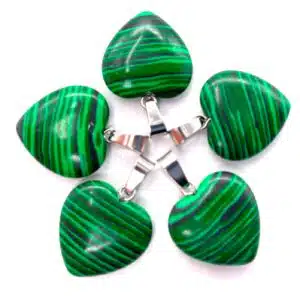 Heart Pendant Wholesale - Malachite