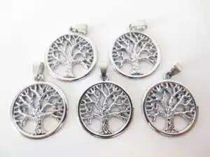 Tree of Life Pendant Set of 5 Silver