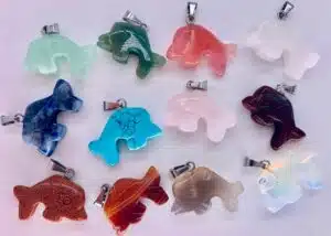 Wholesale - Gemstone Dolphin Pendant Set