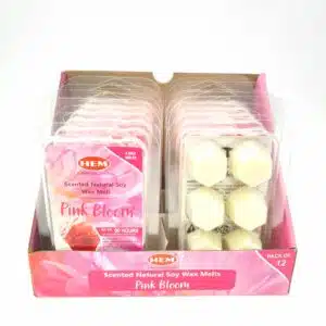 Wholesale HEM Scented Natural Soy Pink Bloom Wax Melts - 12 packs of 6