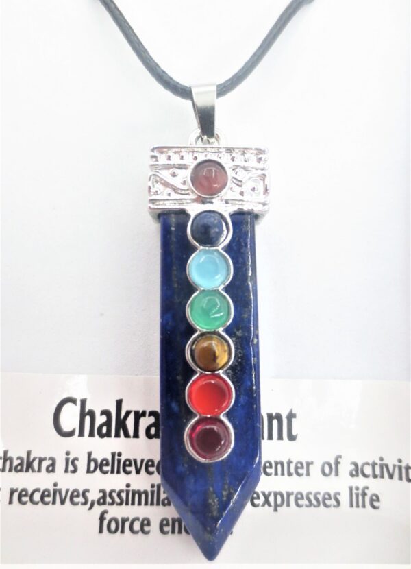 7 Chakra Gemstone Pendant Necklace (I) - Lapis Lazuli