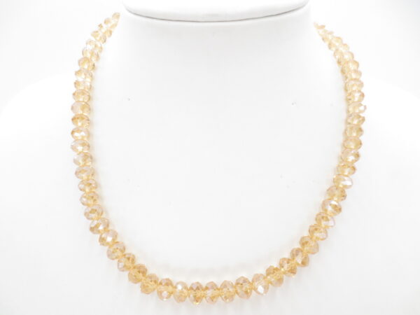 Crystal necklace thin yellow