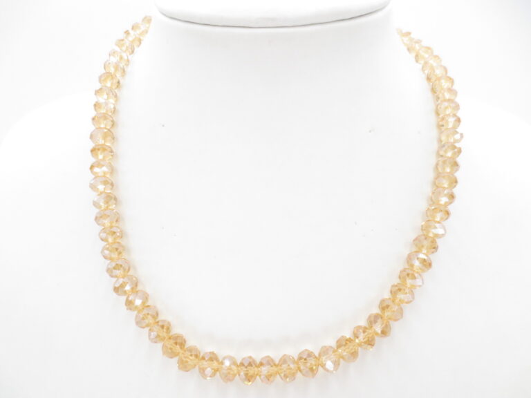 Crystal necklace thin yellow