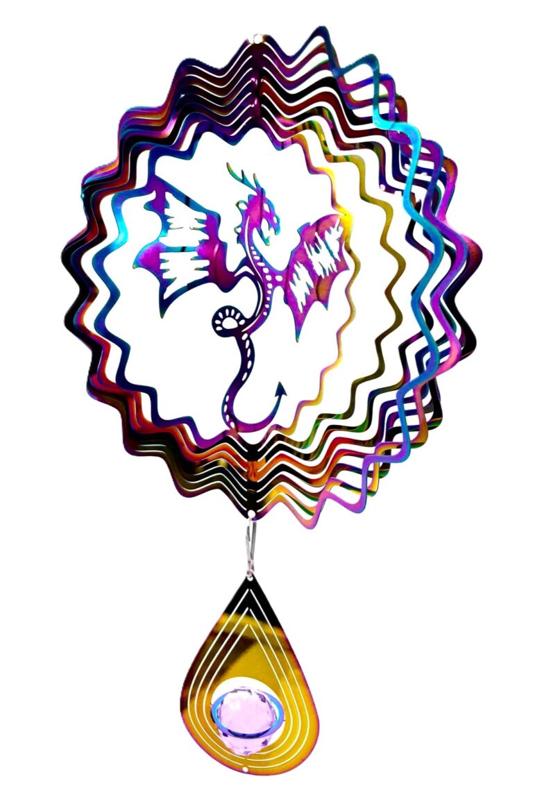 Middle Cosmo Wind Spinner Dragon - Rainbow Drop