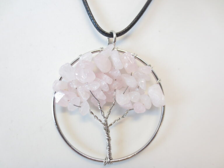 Tree of Life Necklace - Rose Quartz