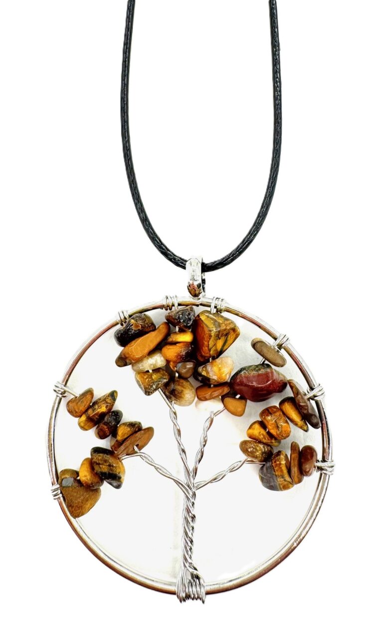 Tree of Life Necklace - Tiger's Eye