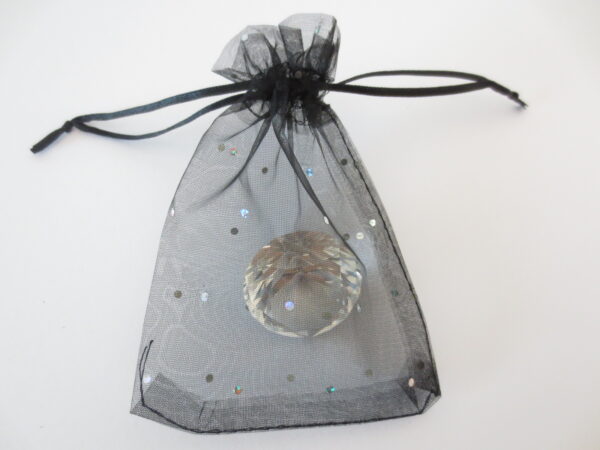 Brilliant Organza bag Black - 13cm x 20cm